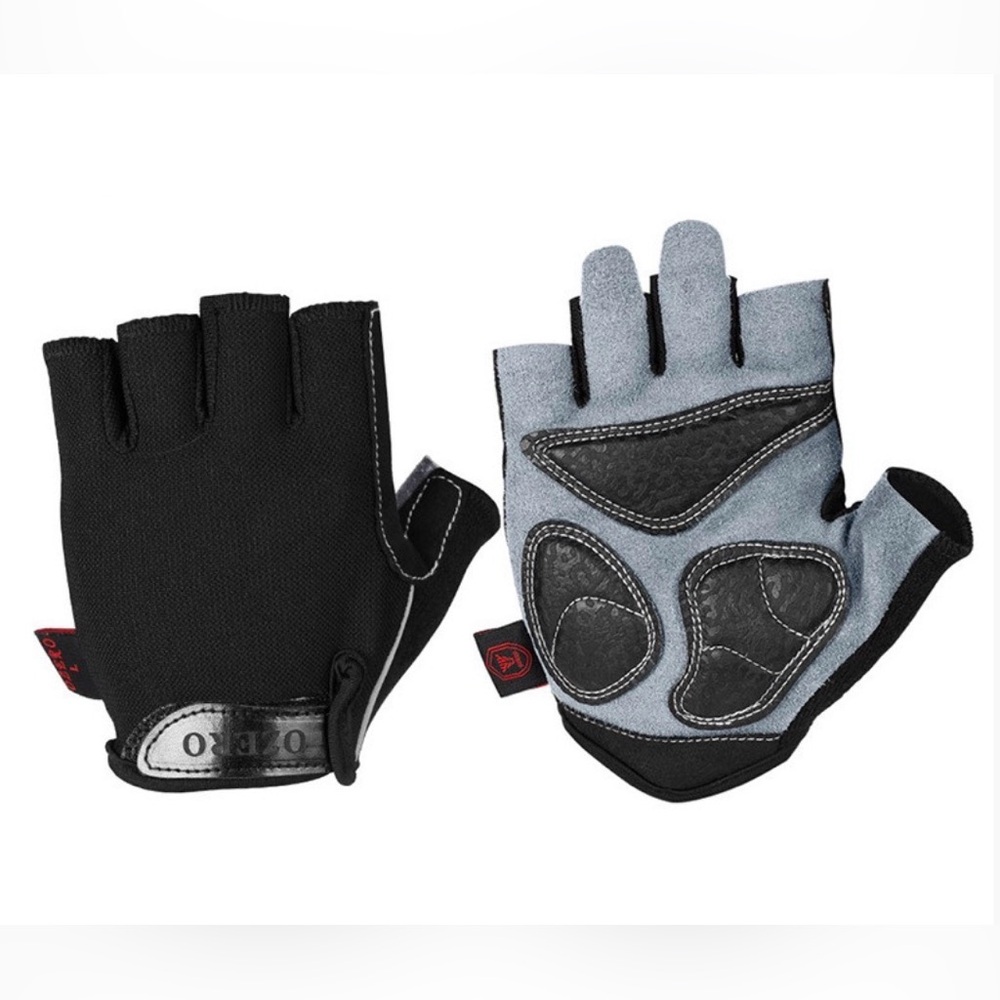 Black and Gray Fingerless Cycling/Workout Gloves size S